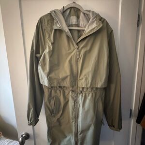 LL Bean Olive Green Raincoat XL